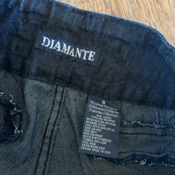 Diamanté Denim Jean Capri Pants - Picture 6 of 7